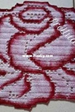 Fillet crochet Rose
