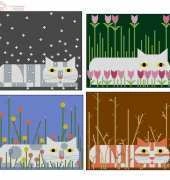 Edie Harper - Book 24 - Calendar Cats (Spring, Summer, Autumn, Winter) XSD
