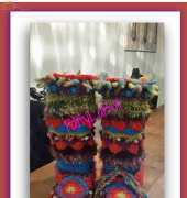 PattyLaBell- Funky crocheted slippers- English