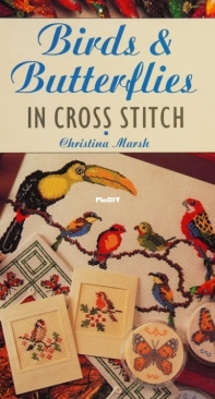 Birds and Butterflies in Cross Stitch by Christina Marsh