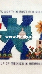 Oberlin Sampler Texas Map Mary Waldock