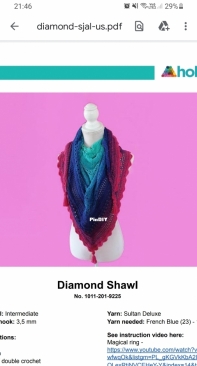 Hobbii Friends - Super Cute Design - Jennifer Santos - Diamond Shawl - Free