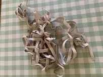 Tea dyeing elastic for noticeboard