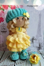 Happy Crochet - Ksenia / Kseniya Kornilova - Clothes set Parisian woman - Russian