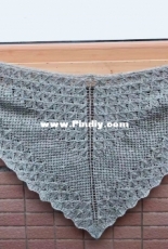 Loden Lace triangle shawl