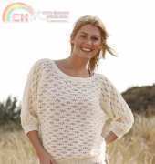 DROPS Design-L-110-White Bird Jumper-Free
