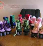 Unknow Designer-Crochet Rollers Skates Booties-English