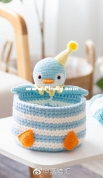 Jia Te Hui - Penguin Doll Head Storage Basket - Chinese - Free
