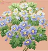 Permin 70-5326 Spring Flowers - Blue