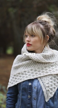 Winter Honey Shawl by Andrea Mowry - Updated - English, Japanese