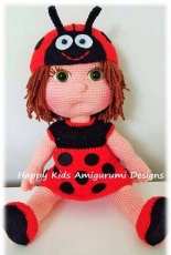 Happy Kids Designs -  Celine Doll with Ladybug Costume