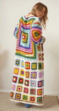 TSCrochetDesign - Tania Skalozub - Granny Square Cardigan