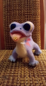 Bruni - the blue beast of fire  - needle felting