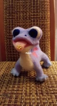Bruni - the blue beast of fire  - needle felting