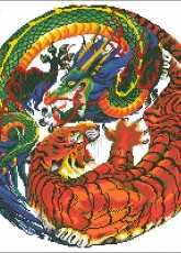 Zolotoe Runo CS-000 Yin and yang Tiger and dragon pcs