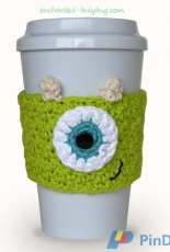The Enchanted Ladybug - Angie Hale - Crochet Monsters Inc. Mike Coffee Cup Cozy - Free