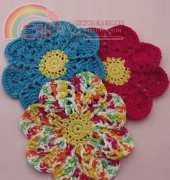 Lily Sugar n Cream - Flower Dishcloth-crochet