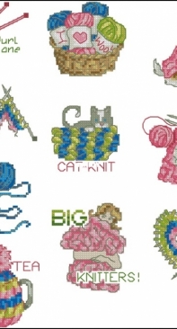 Crazy for Knitting by Maria Diaz from Cross Stitch Crazy 237 PCS + XSD