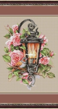 Lantern With Finches by Jeanne Dick SAGA