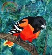 Wee Baltimore oriole-Paper piecing