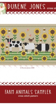Durene Jones Cross Stitch DJXS2354 - Farm Animals Sampler