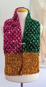 Tri Color Super Scarf by Stephanie Steinhaus-Free