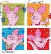 Designer Stitches D123 - Piglet Seasons