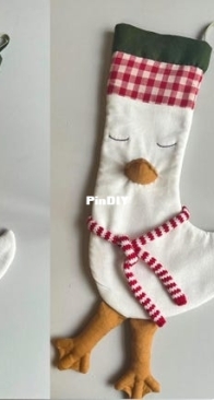EFI Little Things _ goose shape stocking sewing pattern size 45 cm long _ English