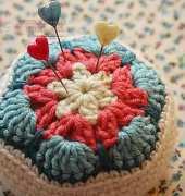 Cherry Heart Designs  - Sandra Paul - African Flower Pincushion - Free
