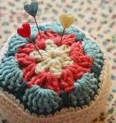 Cherry Heart Designs  - Sandra Paul - African Flower Pincushion - Free