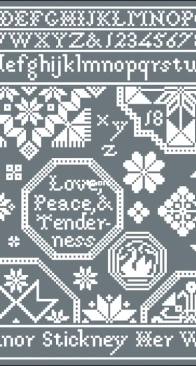 Modern Folk Embroidery - Love, Peace and Tenderness XSD+PCS