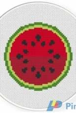 Daily Cross Stitch - Half Watermelon