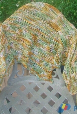 Random Monet Shawlette by Pam Jemelian