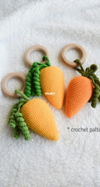 Cozy Toy Designs - Carrot Rattle - English