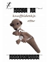 WHAZZ UP - Sandra Vriezema - Otter Cuddle Lovey Blanket - Knuffeldoekje Otter - Dutch