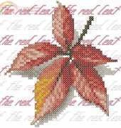 Cross design S7051 - Red Leaf