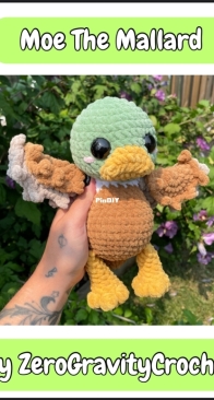 Zero Gravity Crochet - Katie Zavitz - Moe the Mallard