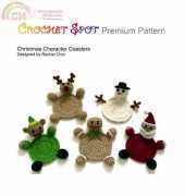 Crochet Spot - Rachel Choi - Christmas Character Coasters