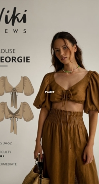Viki Sews - Georgie Blouse Size 34-52 - Russian