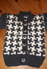Boy houndstooth cardigan - My work