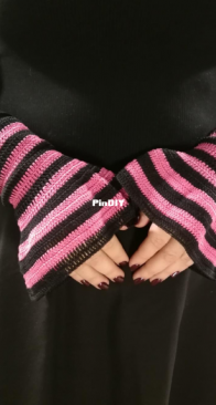 Lunar Still - Kristina Tamulevičiūtė  - Striped Bell shape Arm Warmers