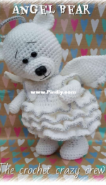 The Crochet Crazy Crew - Tracey Denise - The Cuddle Me Collection Angel Bear