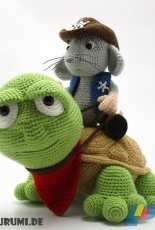 Dinegurumi - Sandra Haupt - Sheriff Mouse and Turtle - Sheriff Maus und Schildkröte - German