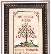 Plum Pudding NeedleArt - An Apple a Day
