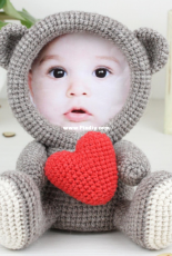 Tanaticrochet - Tatyana/Tatiana Kucherovska - Photo frame loving bear - Russian