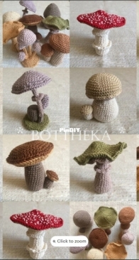 Bottheka - Vörös Dóra - Crocheted mushroom collection
