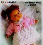 Daisy-May: No. 252 Short Sleeve Dress and Jacket for 16 to 18 inch Dolls