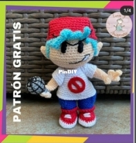 Lanas y amigurumi - Boyfriend   (Friday Night Funkin) - Spanish. - Free