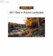 Golden Kite 2611 - Deer in Autumn Landscape