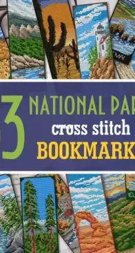 Stitchin Madness - 63 USA National Parks - Cross stitch Bookmarks by Aleksei Shmyrov
